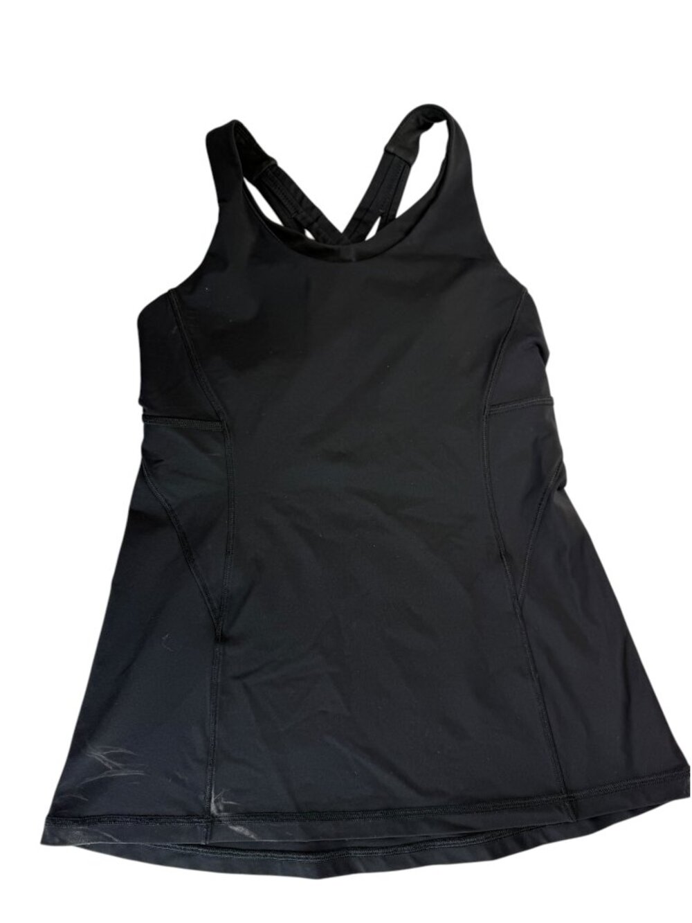 Lululemon Black Tank Top with Built-in Bra. Size women's 4 (Small)
